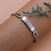 925 Silver Luxurious Kada  Adjustable Bracelet